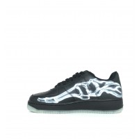 Кроссовки Nike Air Force черные с белым принтом